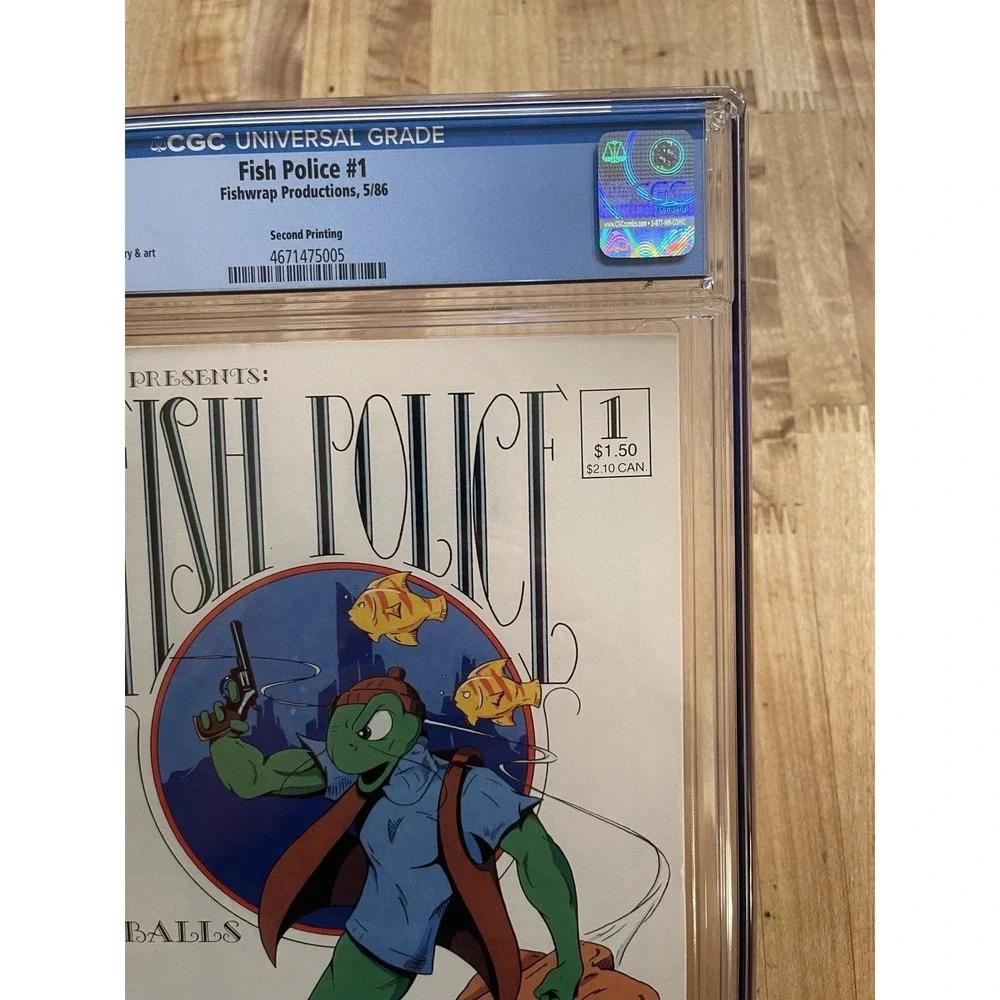 Fish Police 1 CGC 9.0 1986‎ Graded Comic New Slab White Pages Fishwrap